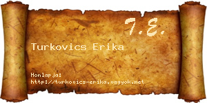 Turkovics Erika névjegykártya